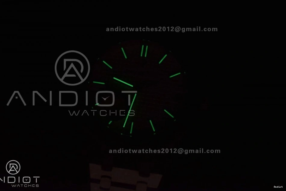 SS Oak SS Best Bracelet 1:1 A4302 Edition 15500 APSF Dial Textured Clone 41mm on Super Royal Black 0125